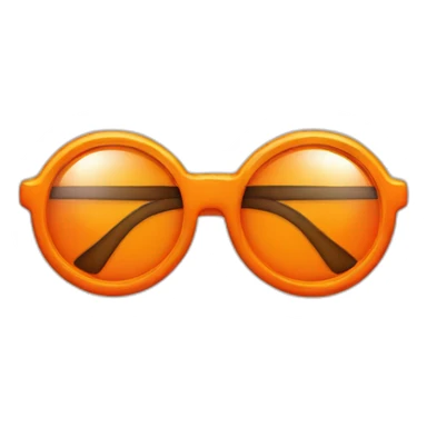 orange circle with a glasses and a red bowtie sticker