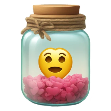 heart inside a glass jar sticker