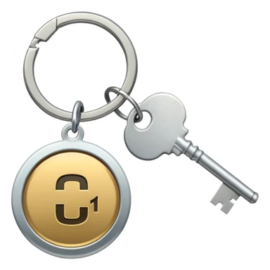 una llave con un llavero que diga C21 sticker