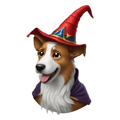 Dog With Wizards Heat sticker