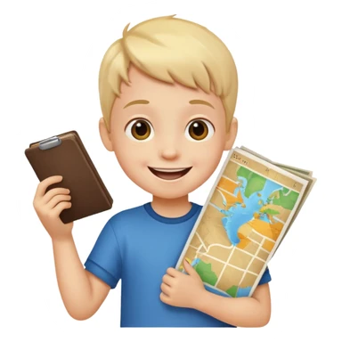 child Holding Maps sticker