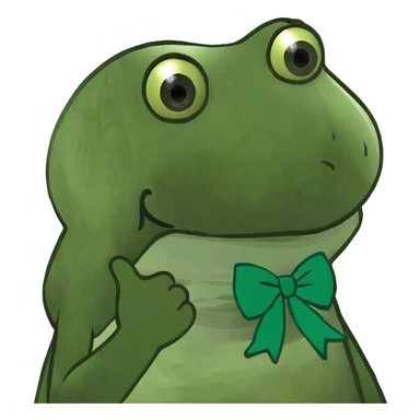 Dog with a bow  sticker