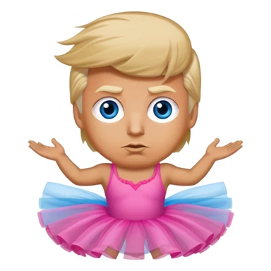 Donald trump with blue eyes with a tutu sticker