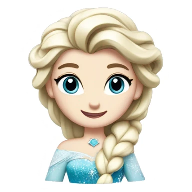Plumcake in the shape of Elsa from disney sticker