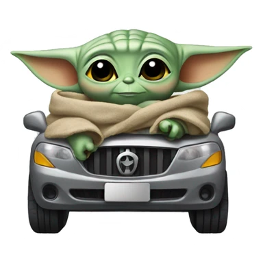 baby yoda car reparing sticker