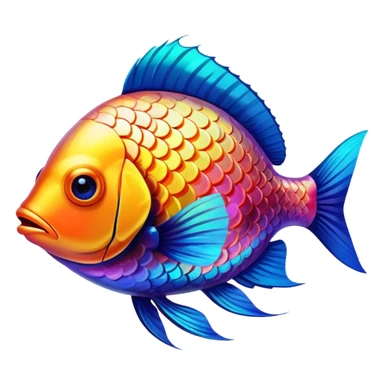 colorful tropical fish sticker