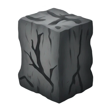 block of ash from burnt tree sticker