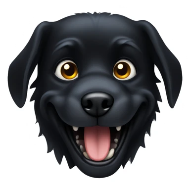 scary evil black dog sticker