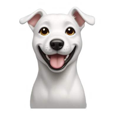 Perro blanco feliz  sticker