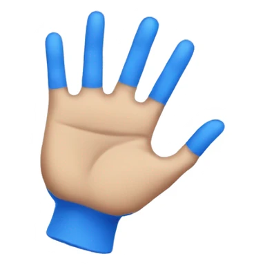  blue hands  sticker