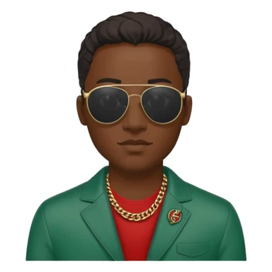 Gucci shades on black man sticker