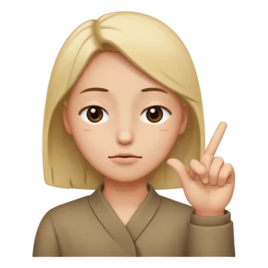 one eye close like giving a blink with hand pointed  sticker