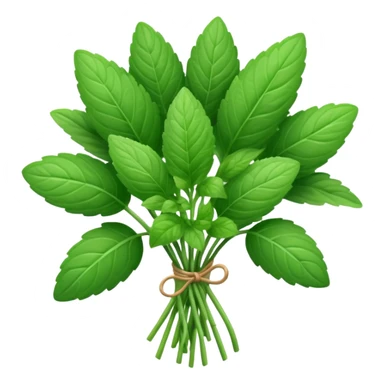 mint herb bouquet sticker