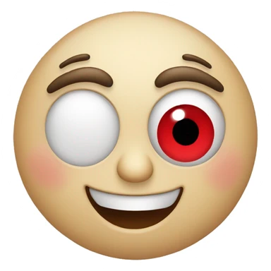 Smiling emoji with red eyes sticker