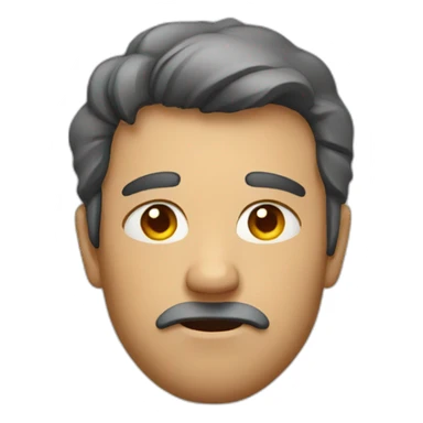 man with sleepy eyes sticker