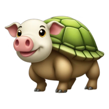 tortue sur un cochon sticker