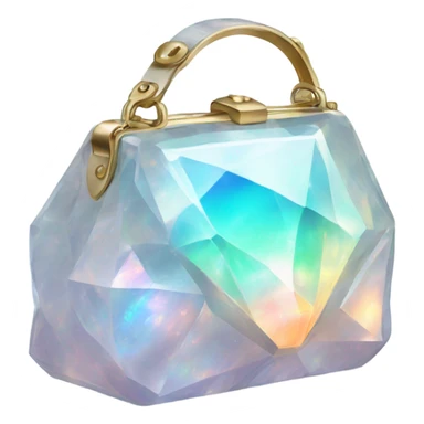 opal Crystal gemstone handbag sticker