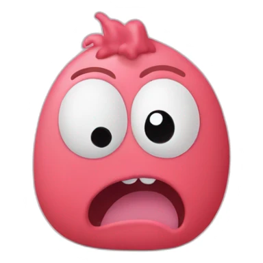 Barbapapa who is angry like crazy sticker