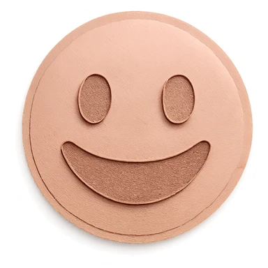 rose gold emoji, paper craft style, layered look sticker