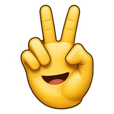 emoji apuntando con la mano hacia la camara sticker