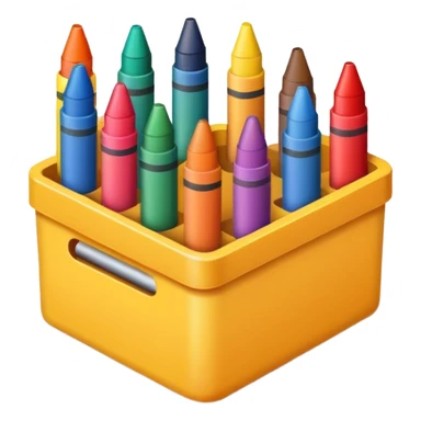A box of crayons sticker