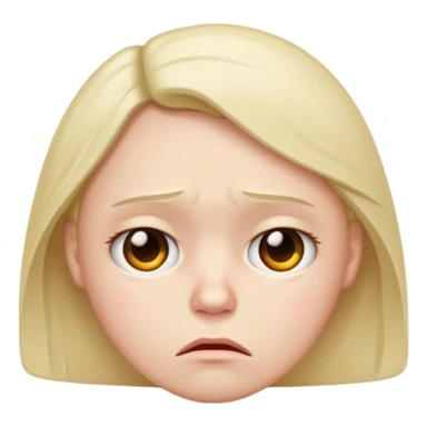 disappointed face sticker