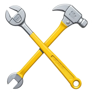 small yellow wrench sticker