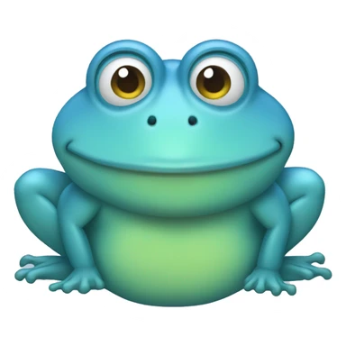 The blue frog who's always been calm. sticker