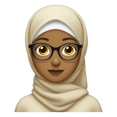 Hijabi girl wearing glasses sticker