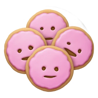 pink sugar cookies on a plate sticker