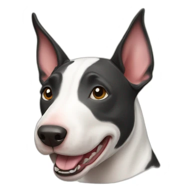 happy bull terrier sticker