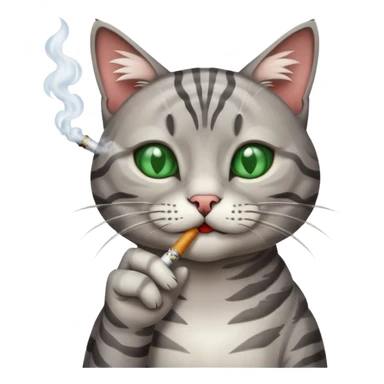 cat smoking weed sticker
