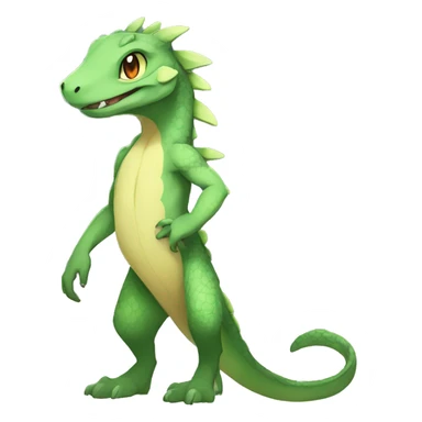 Anthro Sona Fakemon Reptile Full Body sticker