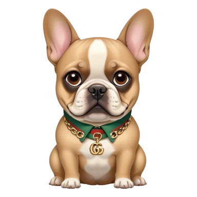 French bulldog in Gucci sticker
