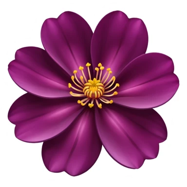 flower emoji color deep plum in 24px size hd sticker