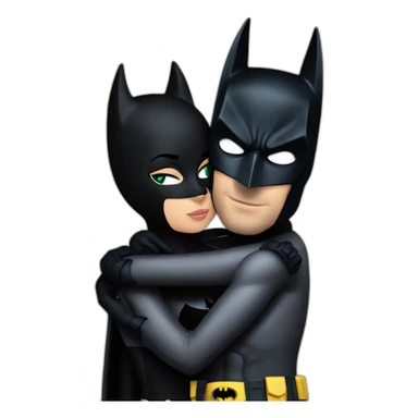 Batman hugs catwoman sticker