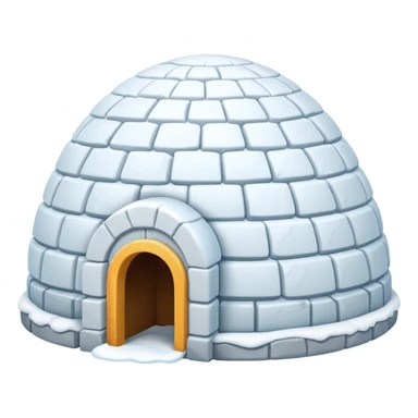 igloo with snow covered the top sticker