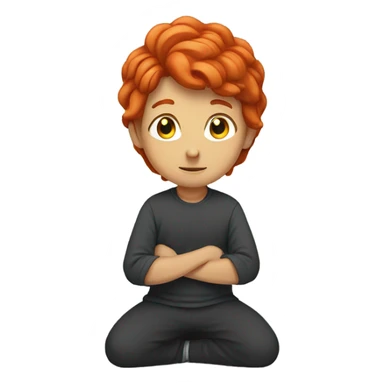 Redhead kneeling sticker