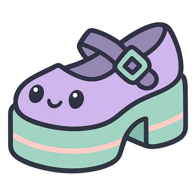 Remove the background, keep the shoes on a transparent background, kawaii style, no socks, no hearts. sticker