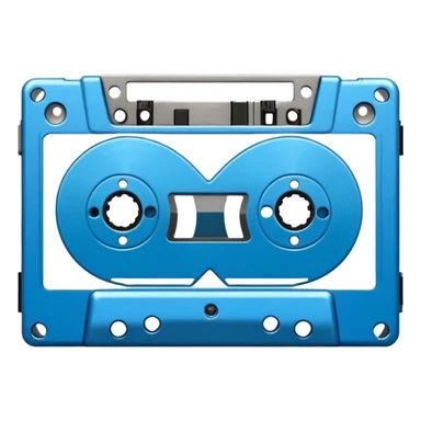 blue heart with a cassette tape sticker