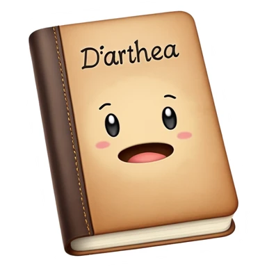 Diary that says diarrhea sticker