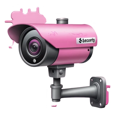 Security Camera pink with graffity sticker