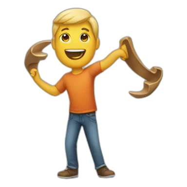 Person with Boomerang sticker