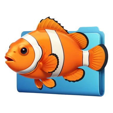 folder with clownfish picture  sticker