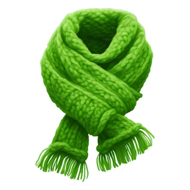 Green woolly scarf sticker