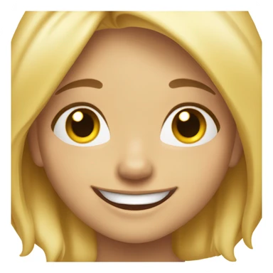 Self care blonde girlie smily face sticker