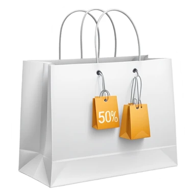 white shopping bags with sale tag




 sticker