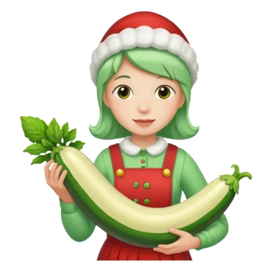 peppermint carrying a zucchini sticker