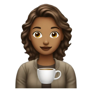 a young woman designer with coffee sticker