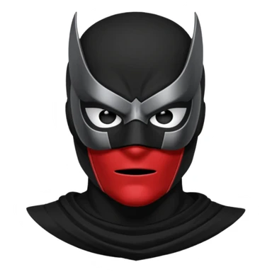 marvel character black holt with iconic black mask sticker
